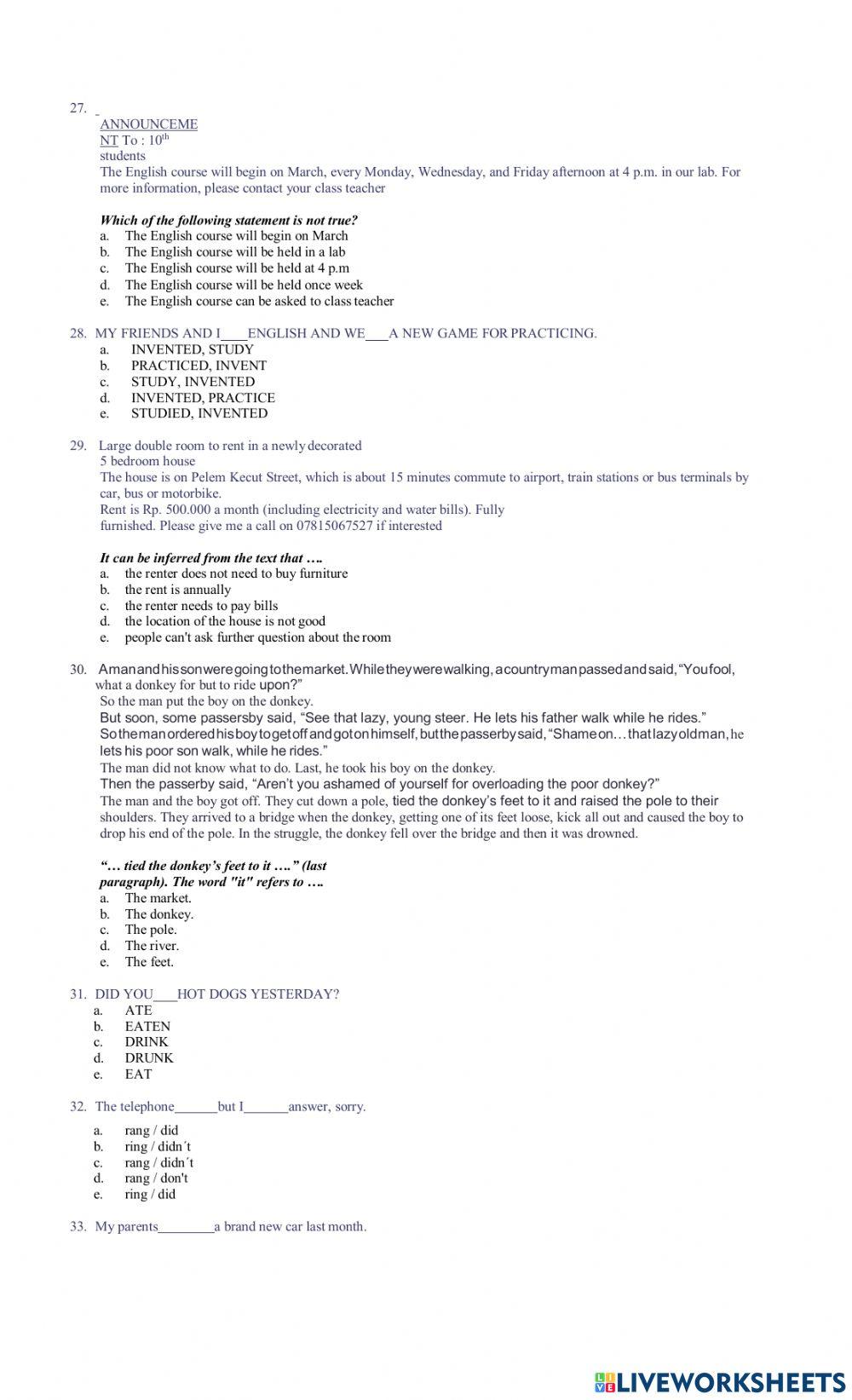 Ujian semester genap