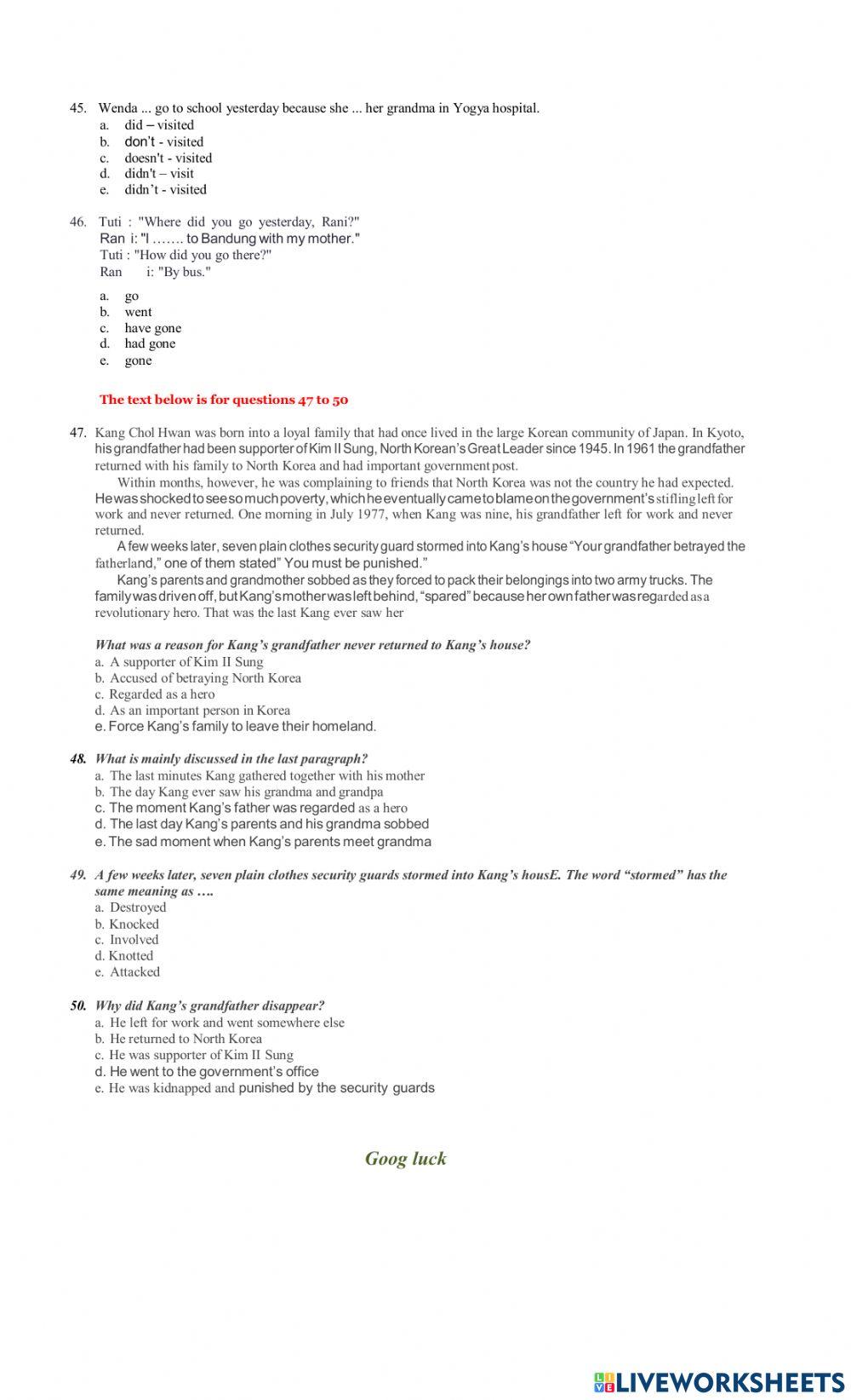 Ujian semester genap