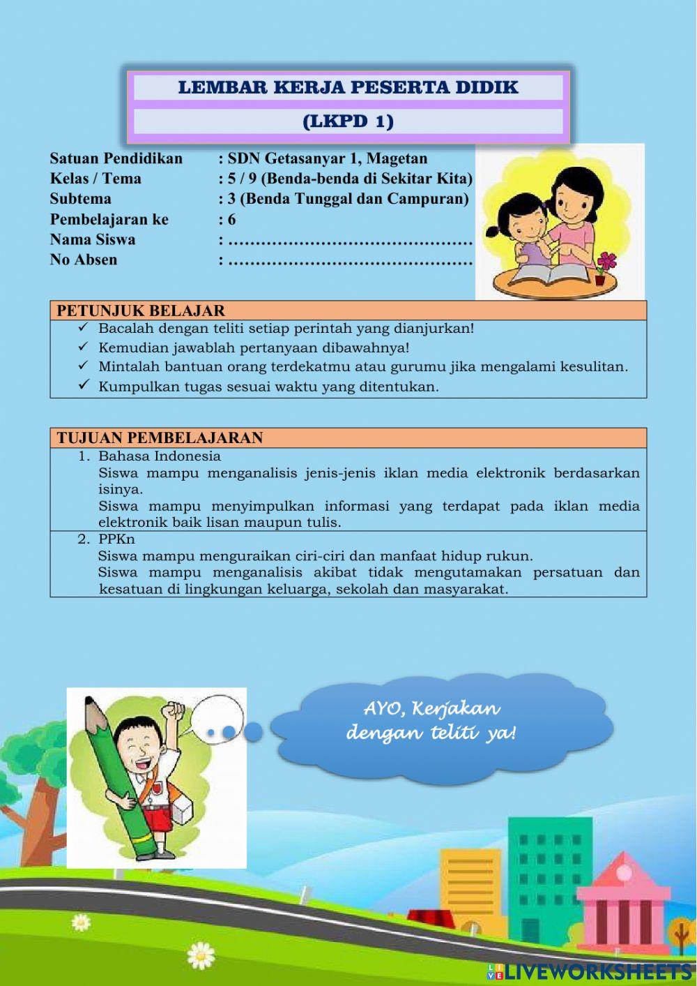 Soal Tema 9 Subtema 3 PB 6