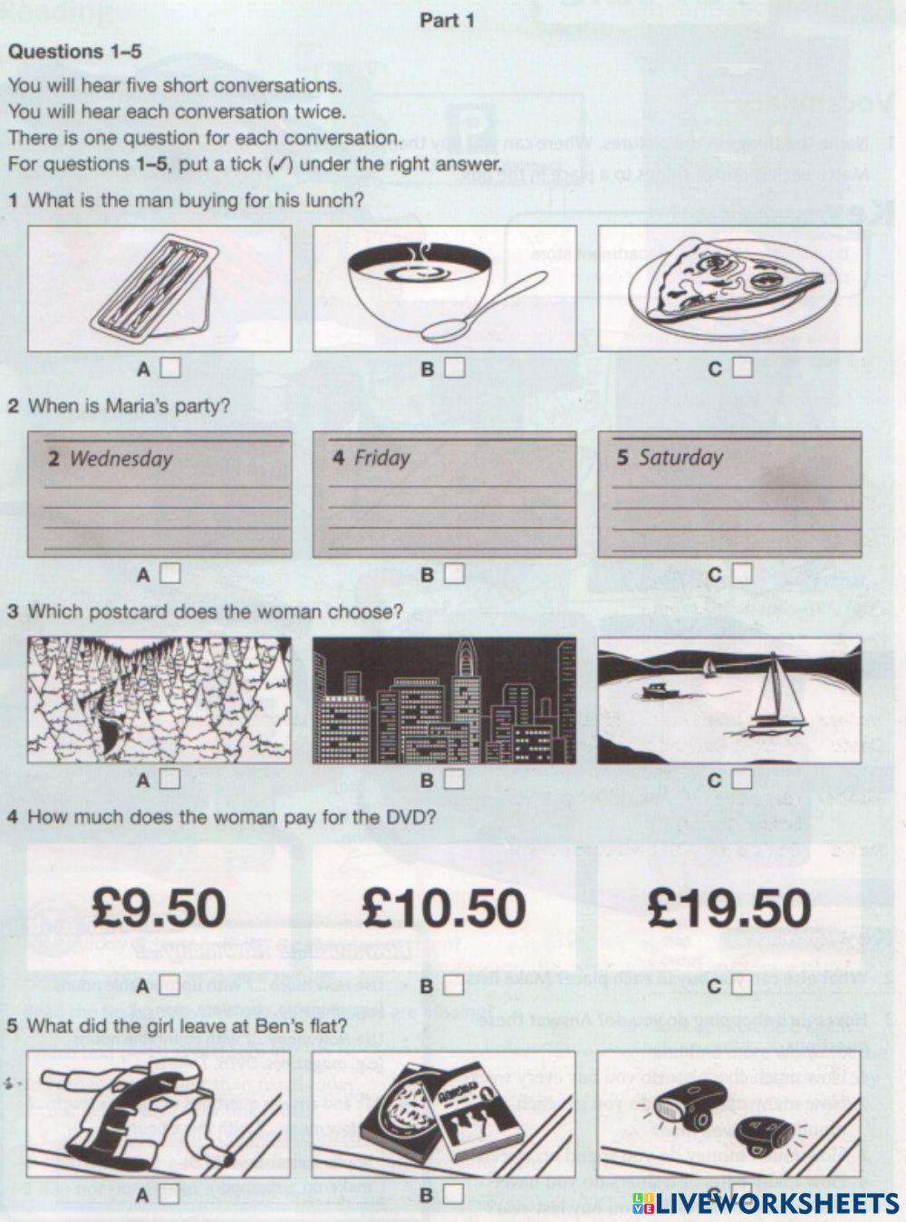 Listening objective KET