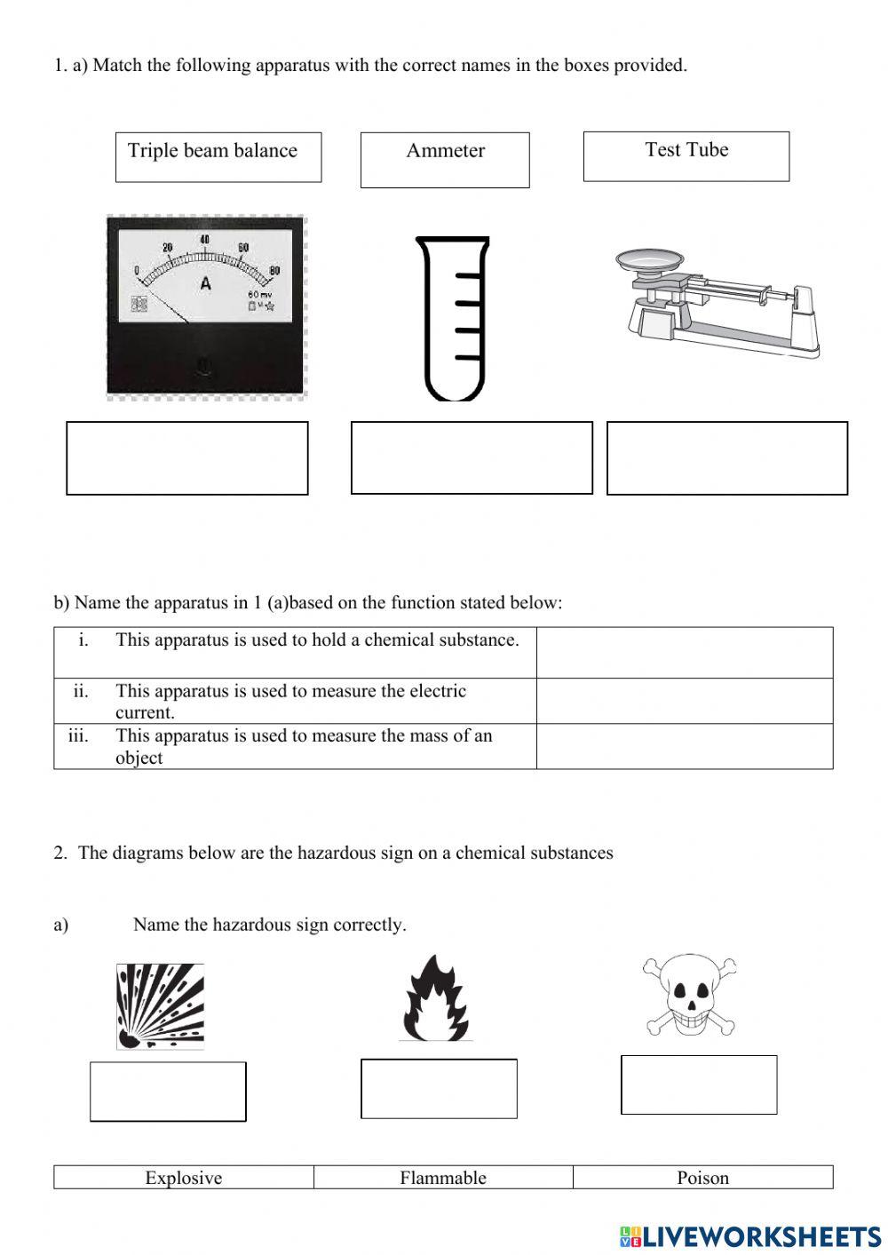 1063666 Form 1 Science Vianmei1019 LiveWorksheets 1063666-form-1-science-vianmei1019-liveworksheets