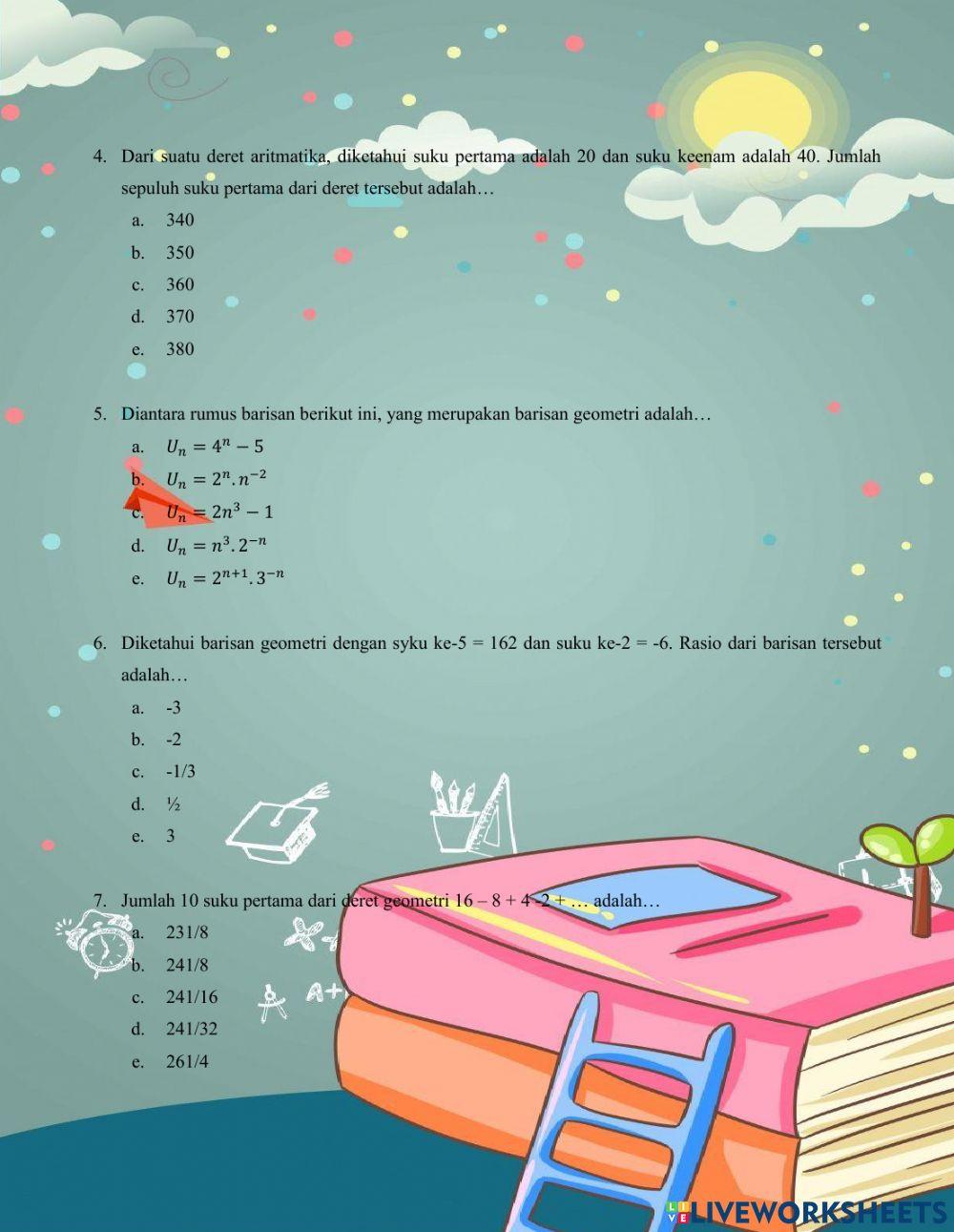 Barisan dan Deret Aritmatika dan Geometri
