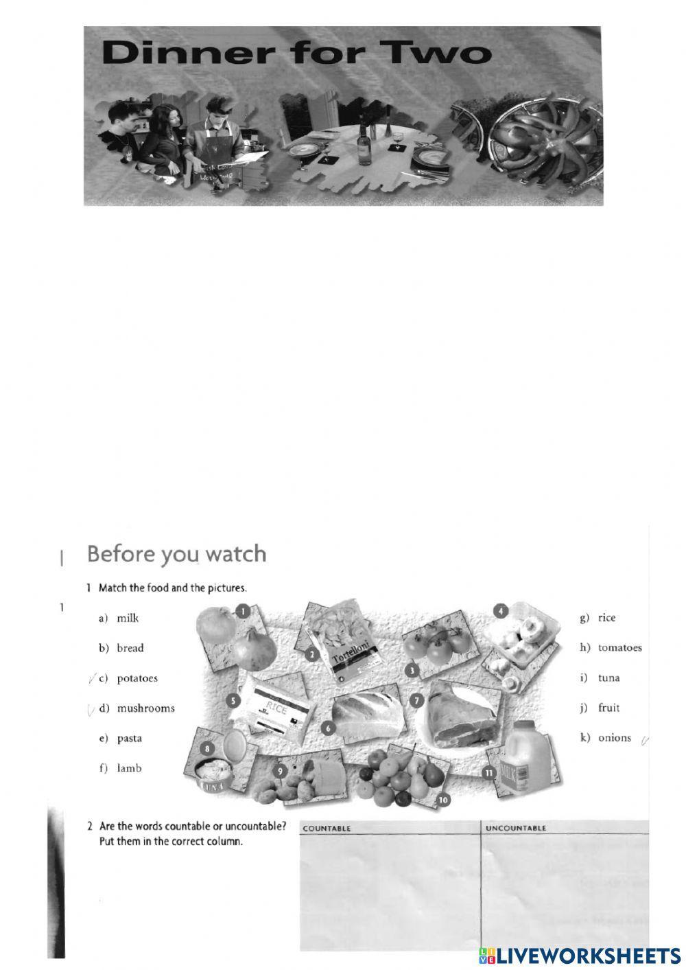 a-dinner-for-2-new-headway-worksheet-live-worksheets