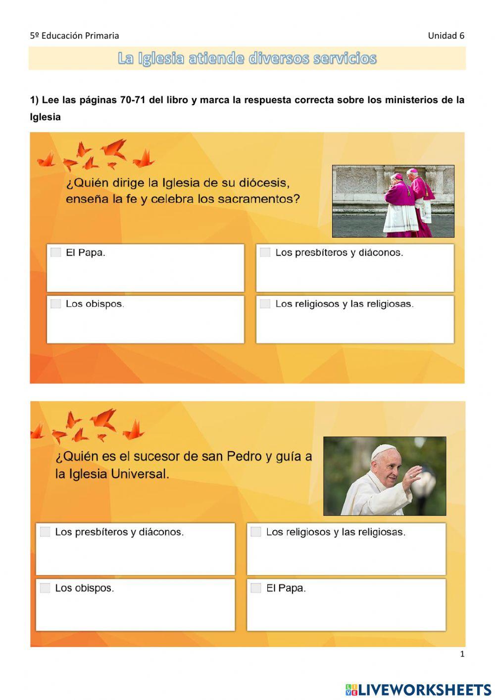 La Iglesia atiende a diversos servicios