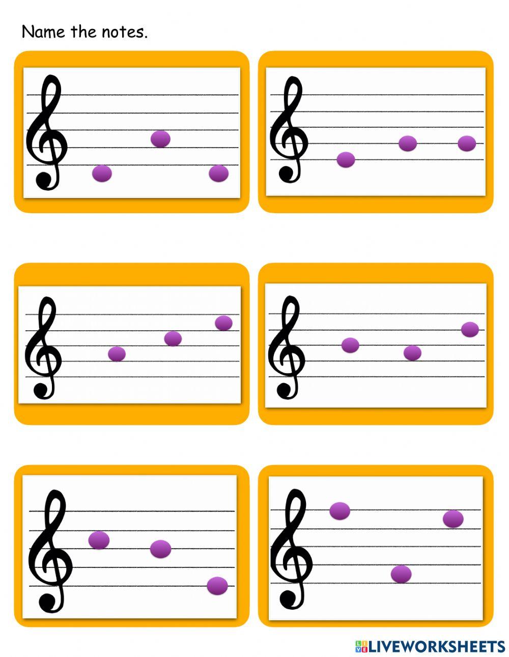 Line and space notes interactive worksheet live worksheets