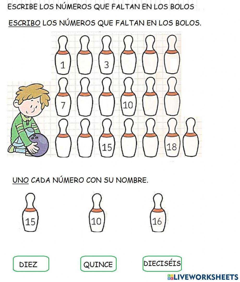 Completar con números