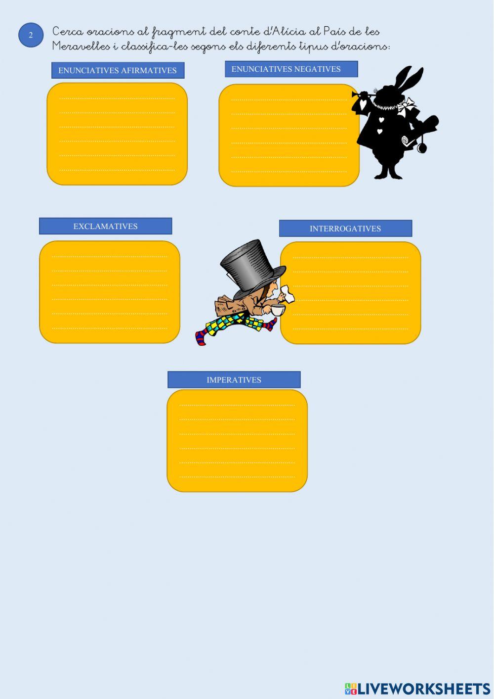 Els tipus d'oracions