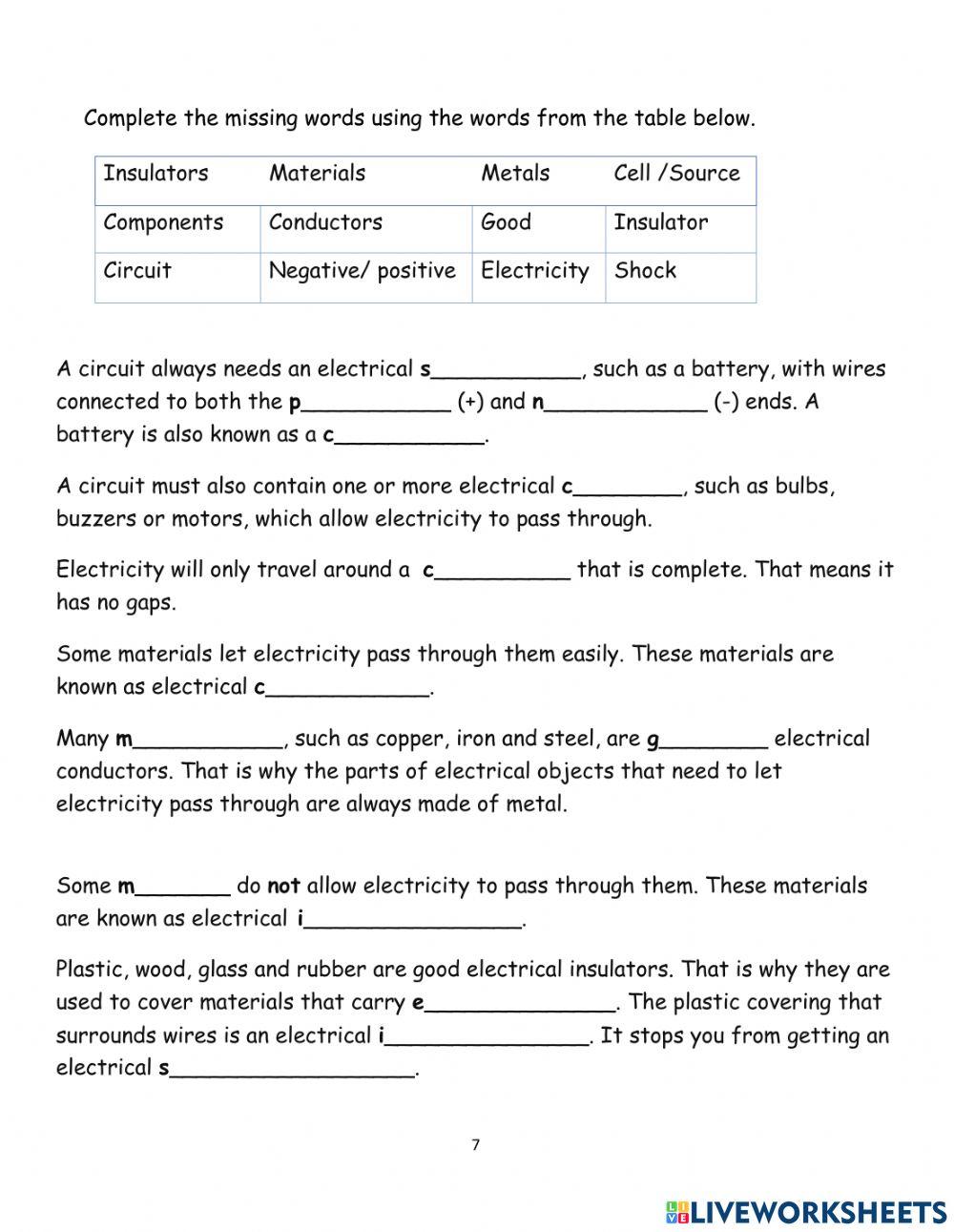 Worksheet
