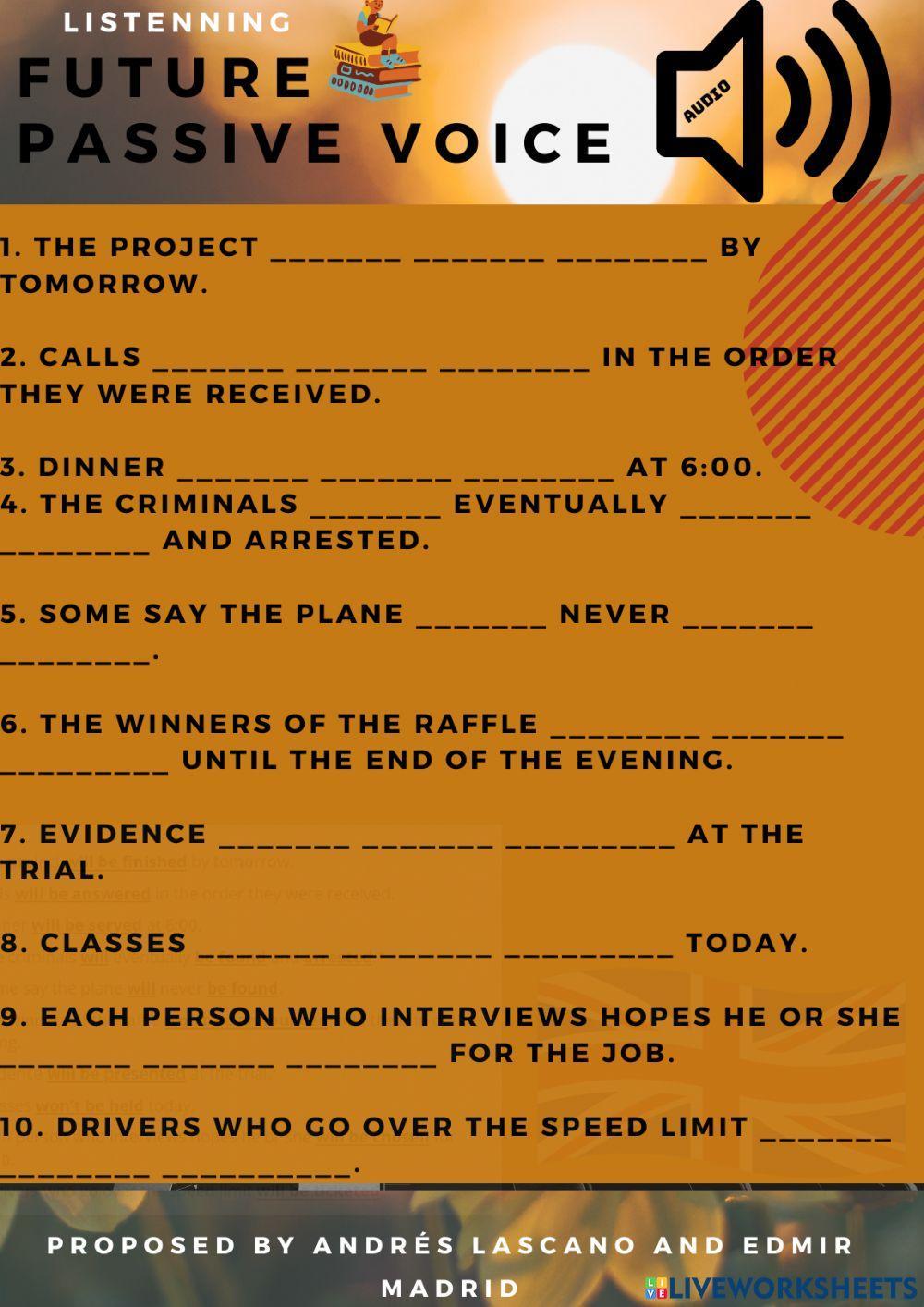 Future Passive Voice Listening