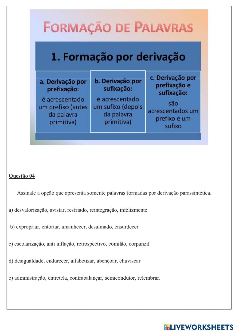 Avaliação do I trimestre - Língua Portuguesa - Prof. Luciana Lago