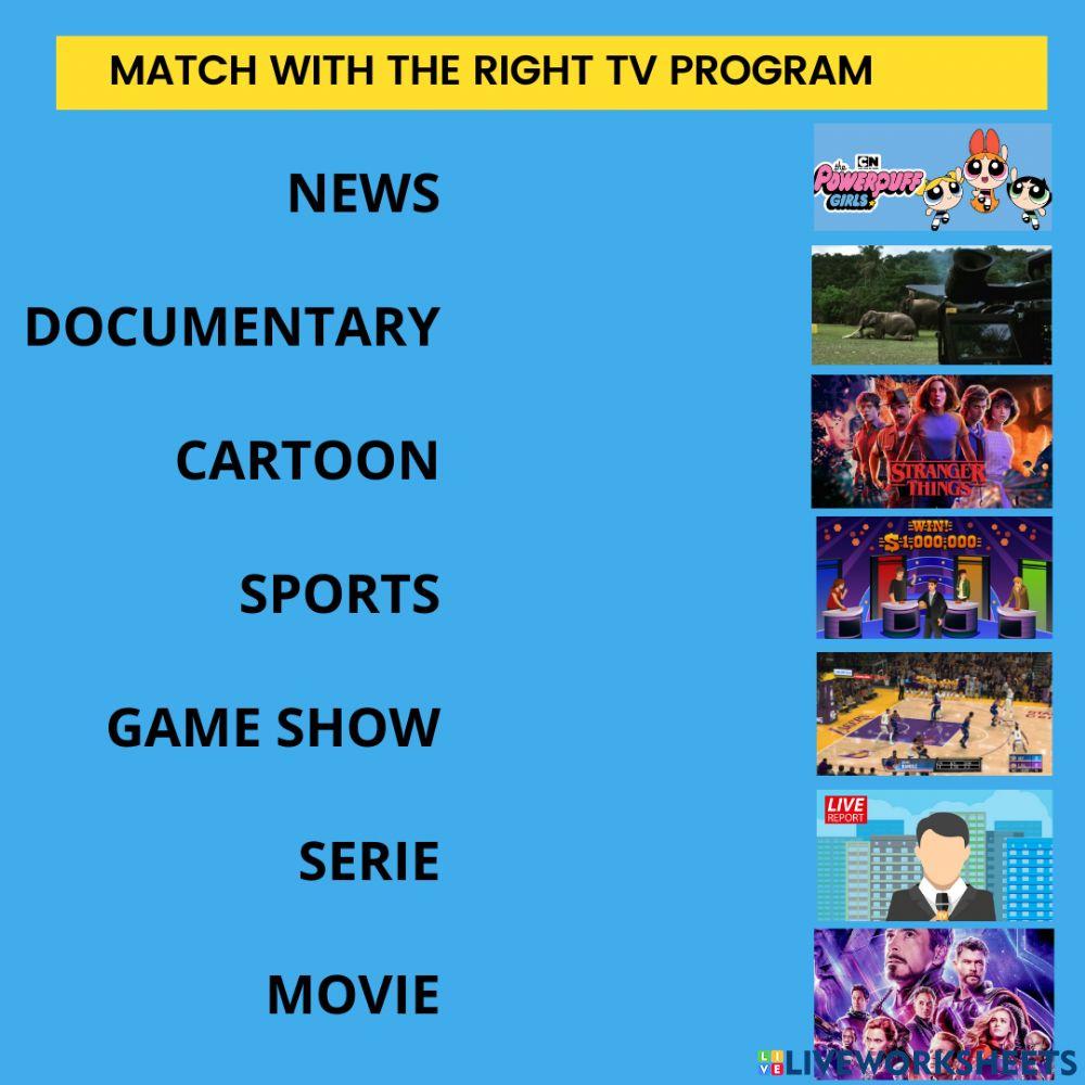 Match the TV shows