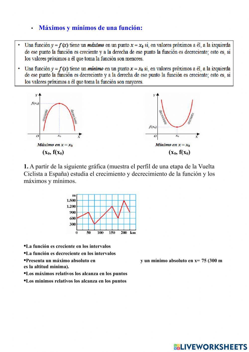 Características de las funciones