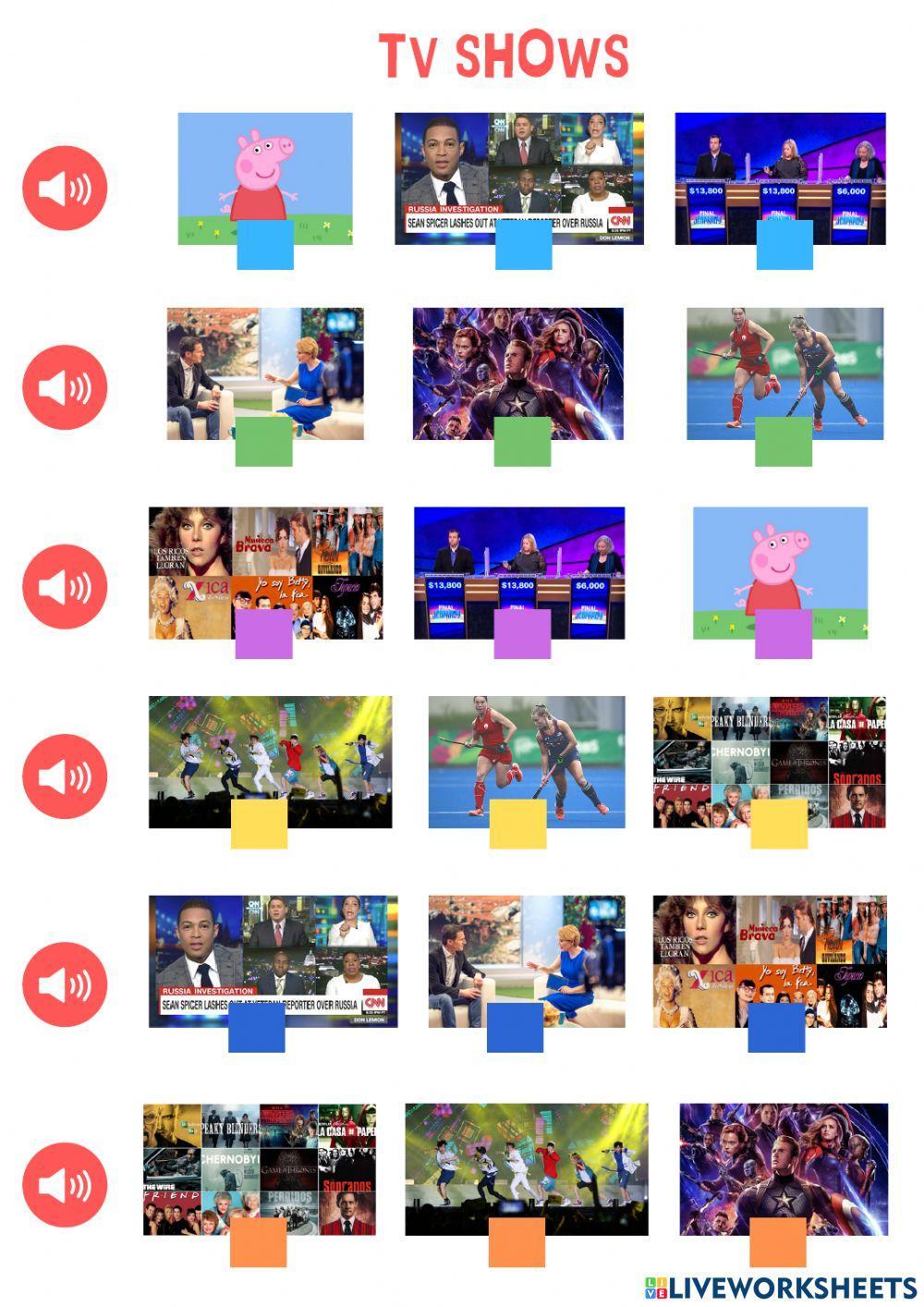 TV shows- listening TV shows- listening