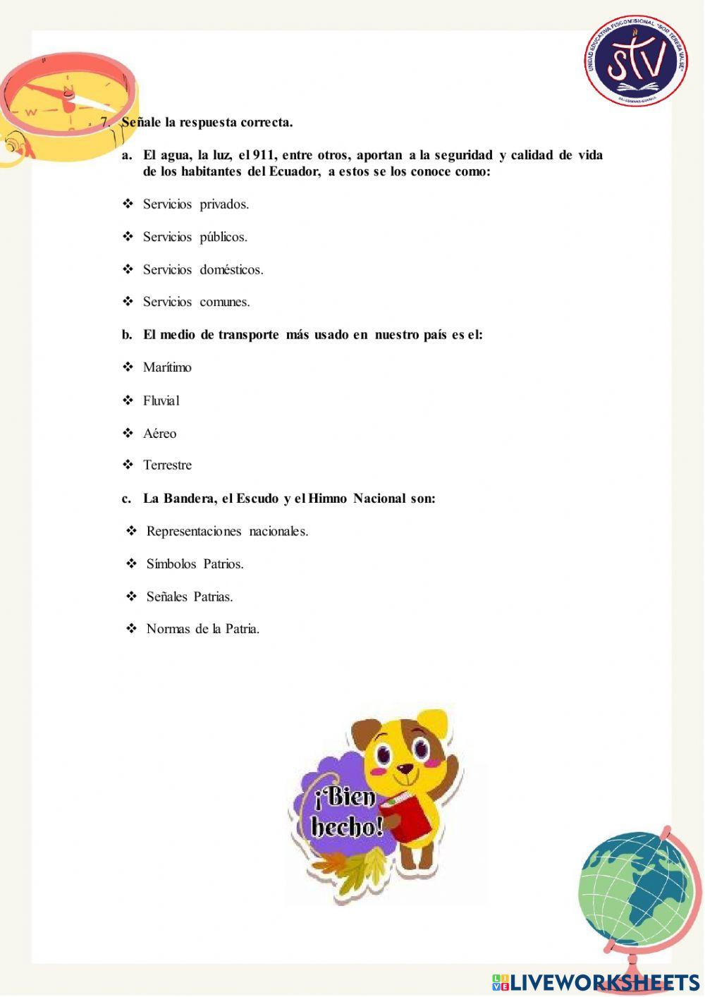 Derechos, patrimonio, educación vial, símbolos