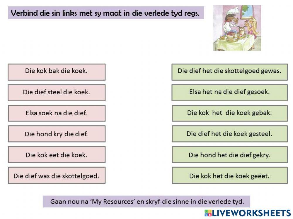 Verlede Tyd Worksheet Live Worksheets, 48 OFF