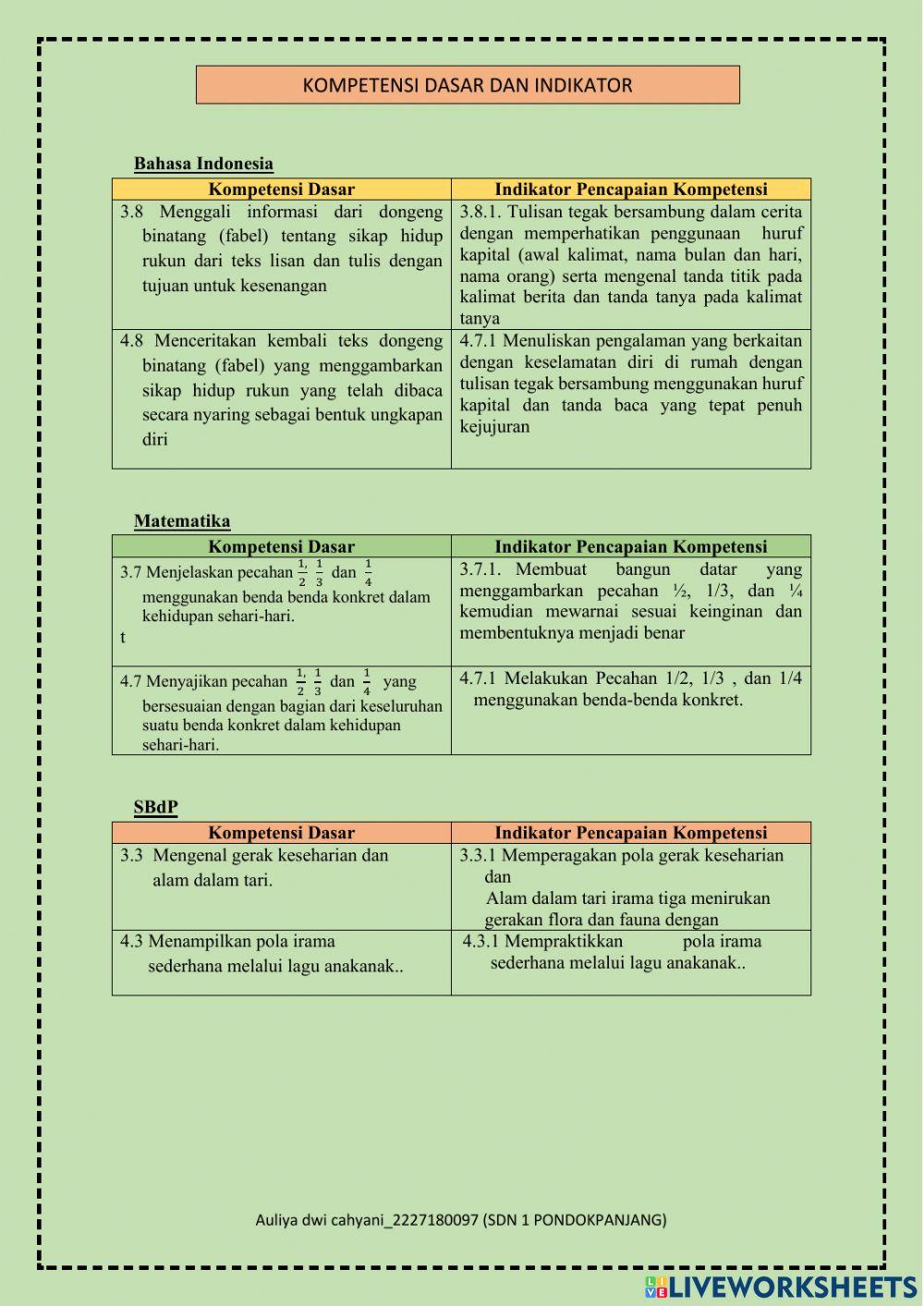 Lembar Kerja Siswa (Evaluasi)