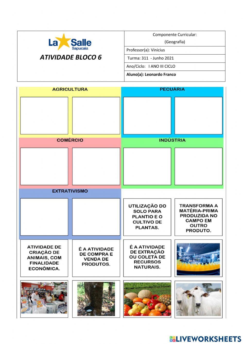 Atividade Bloco 6 Geografia