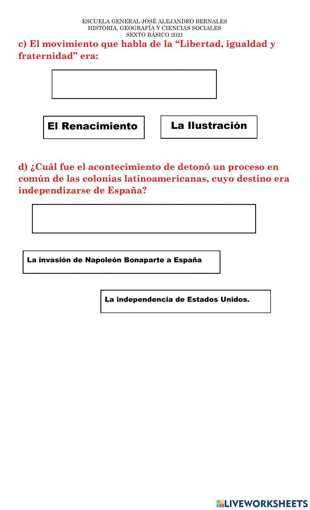 Causas de la Independencia