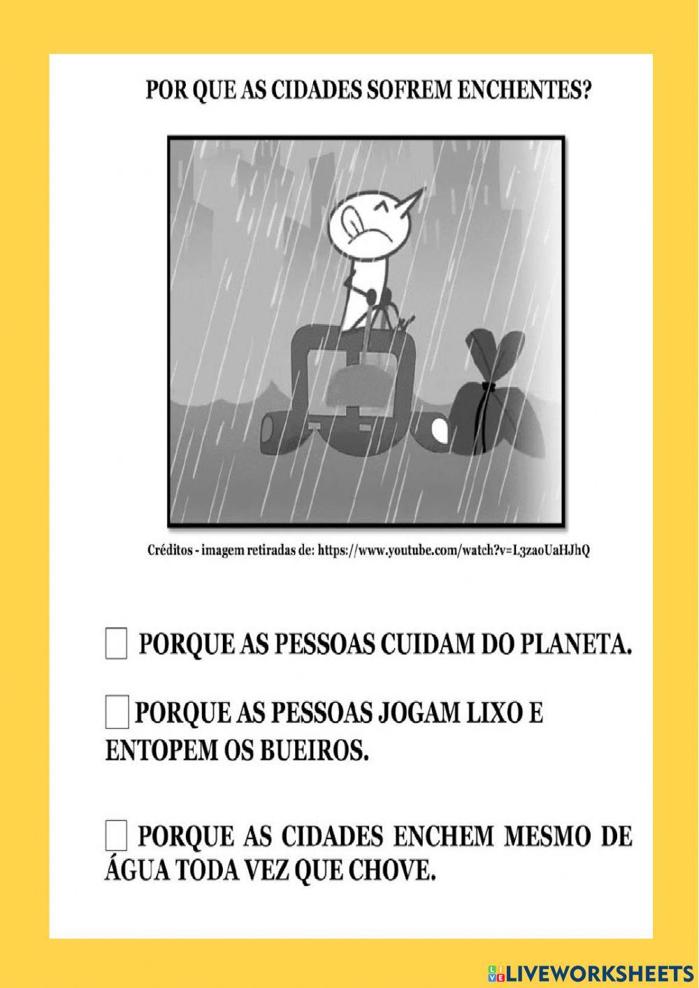 Atividade - Turma da Mônica - Um plano para salvar o planeta