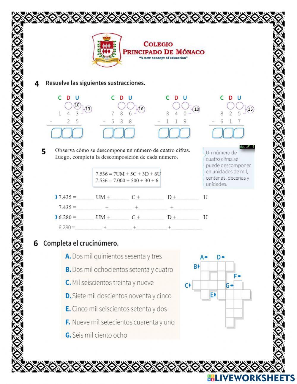 Evaluación matemáticas segundo periodo