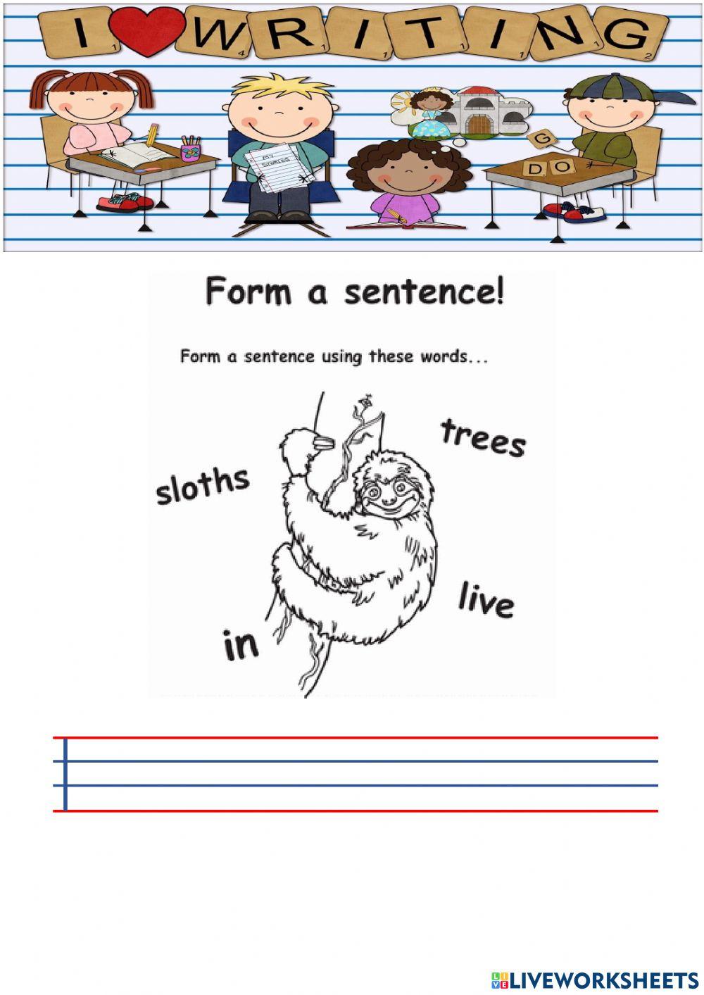 Forming sentences