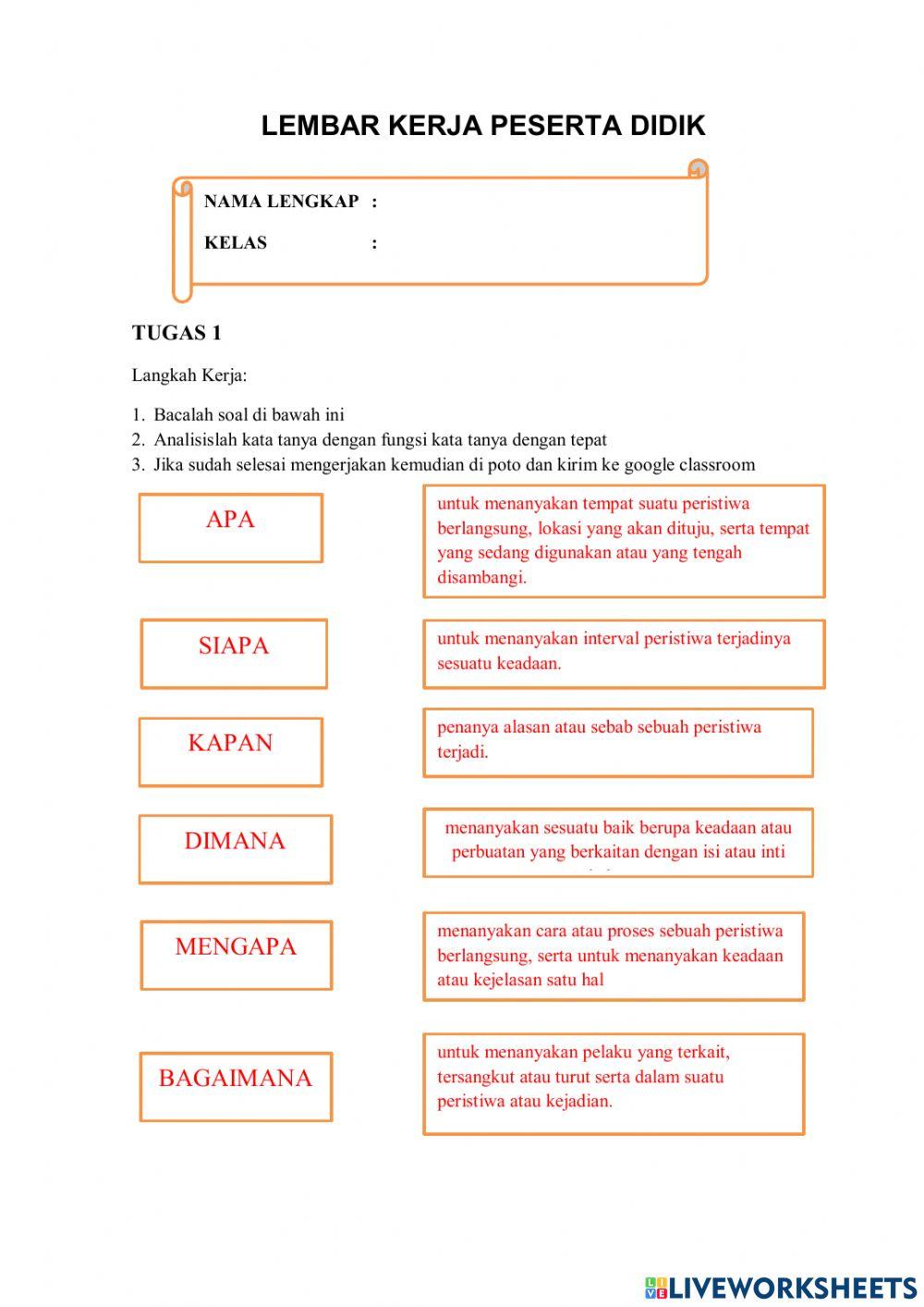 Lkpd kata tanya
