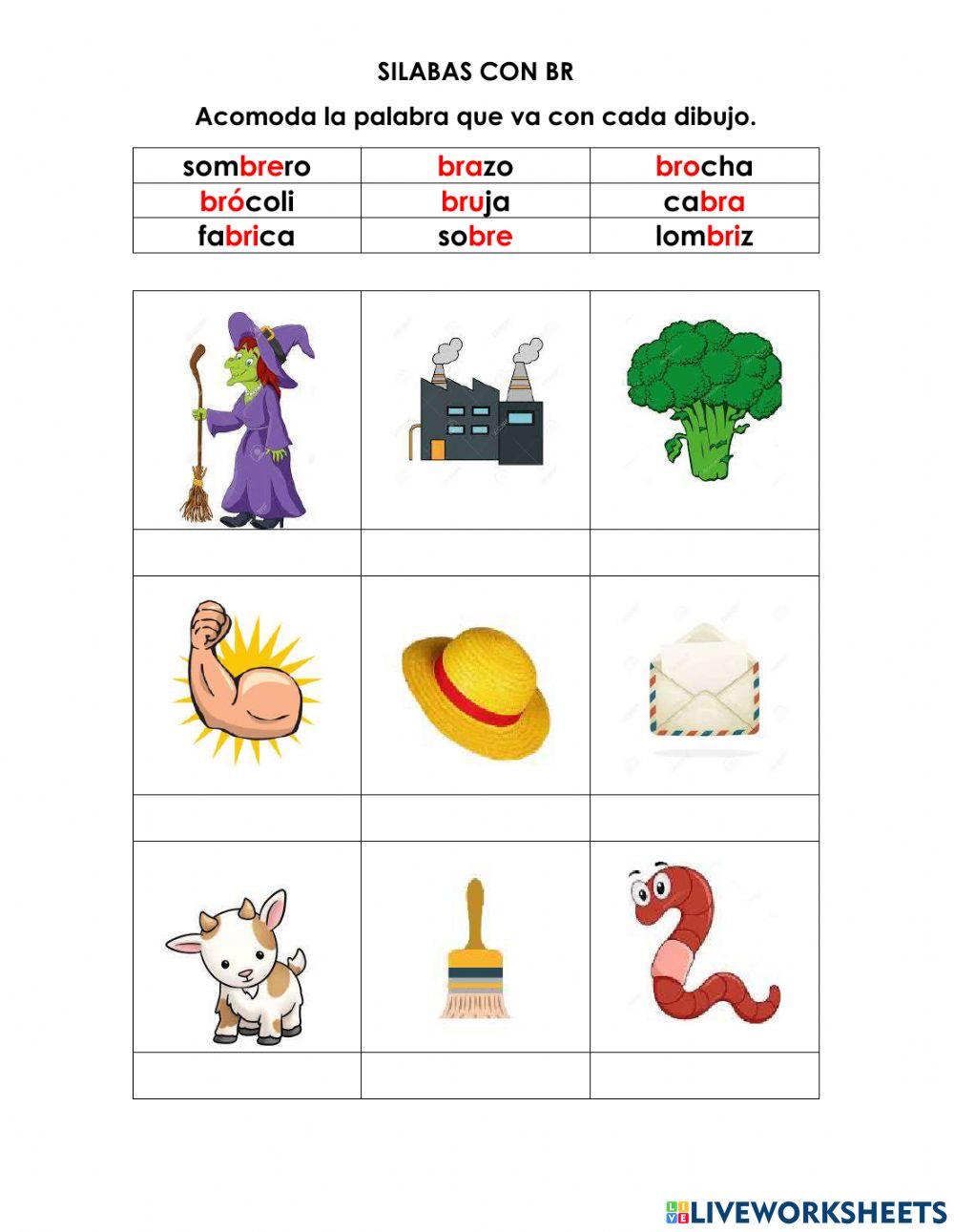 Silabas con br