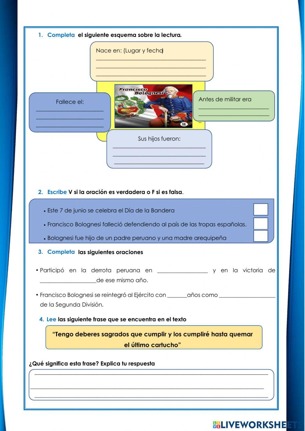 Lectura de Francisco Bolognesi