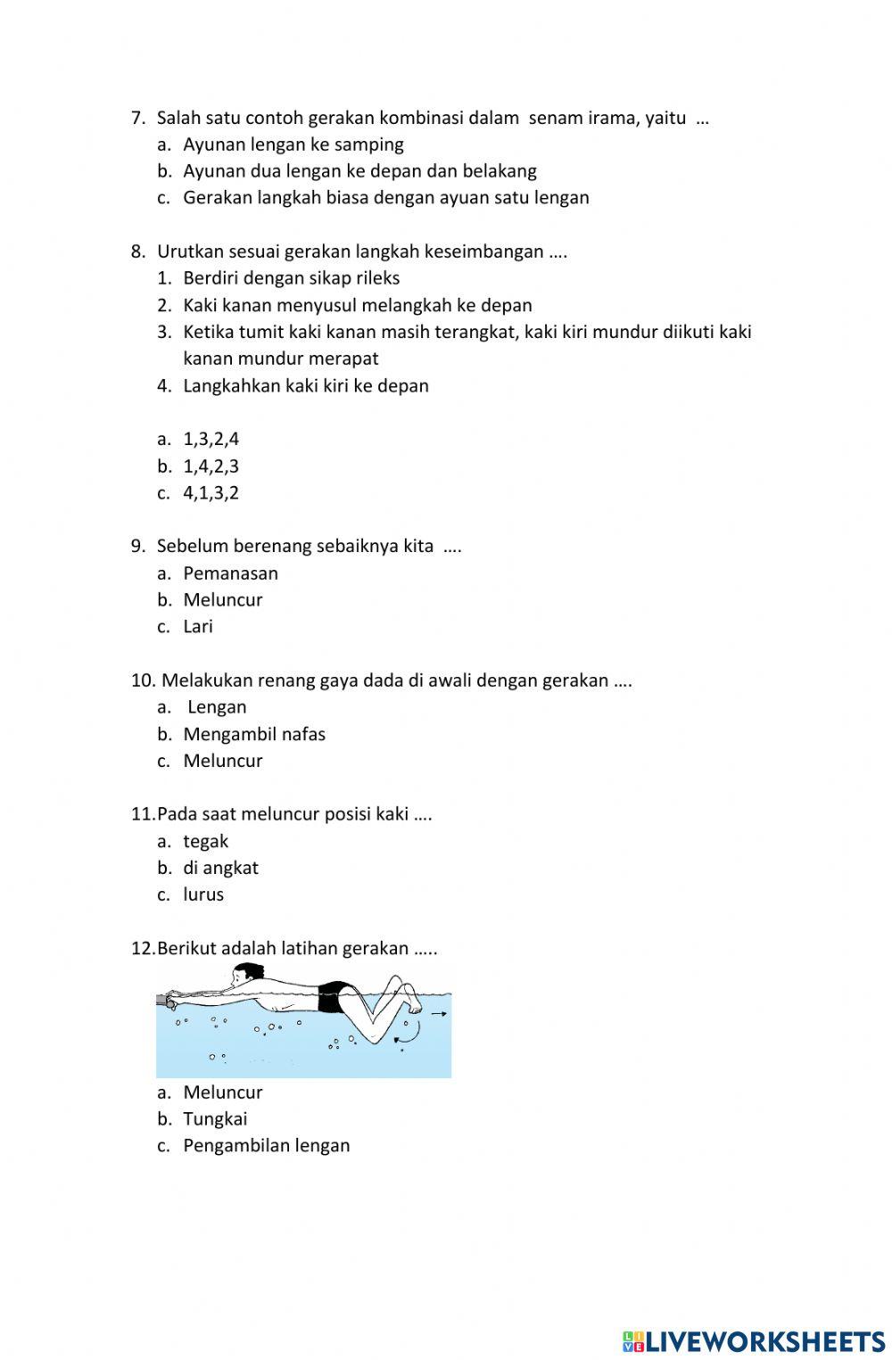 Latihan PAS 2 PJOK  Kelas 5