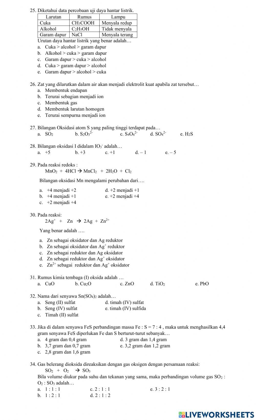 Ulangan Semester kelas 10 ipa semester genap 2020-2021