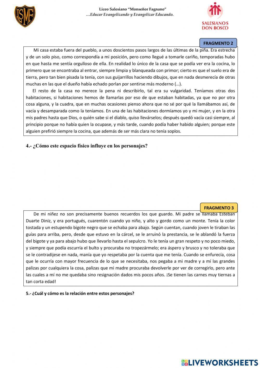 Guía de aprendizaje - La familia de Pascual Duarte