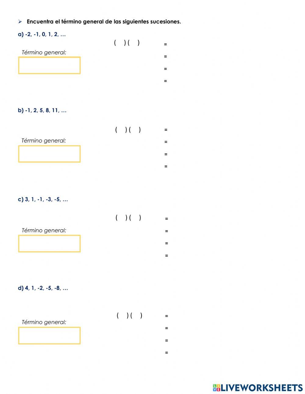 Sucesiones y series aritméticas