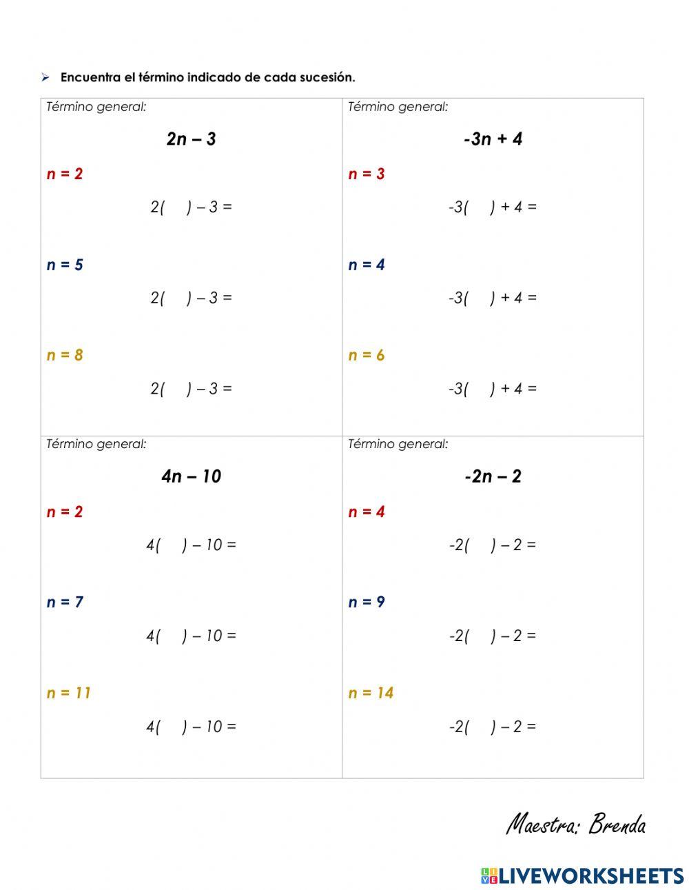 Sucesiones y series aritméticas