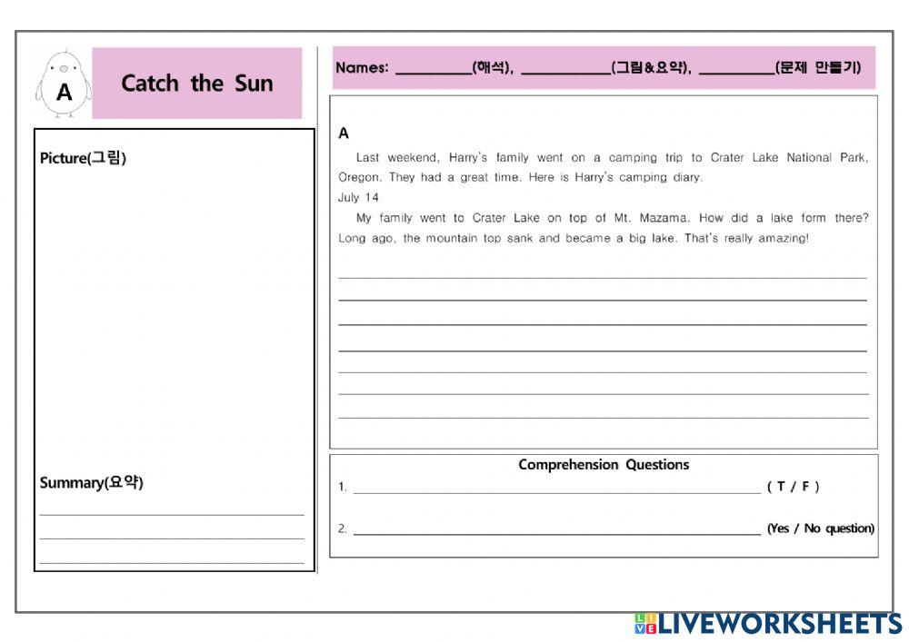 Task A Catch the Sun