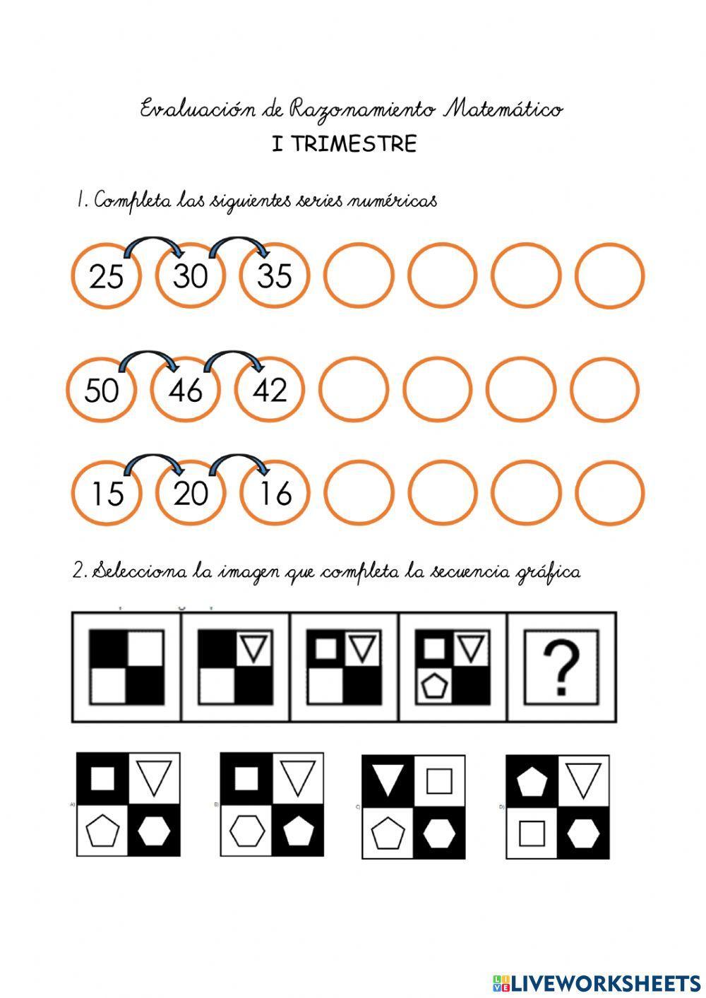 Evaluacionn razonamiento matematico