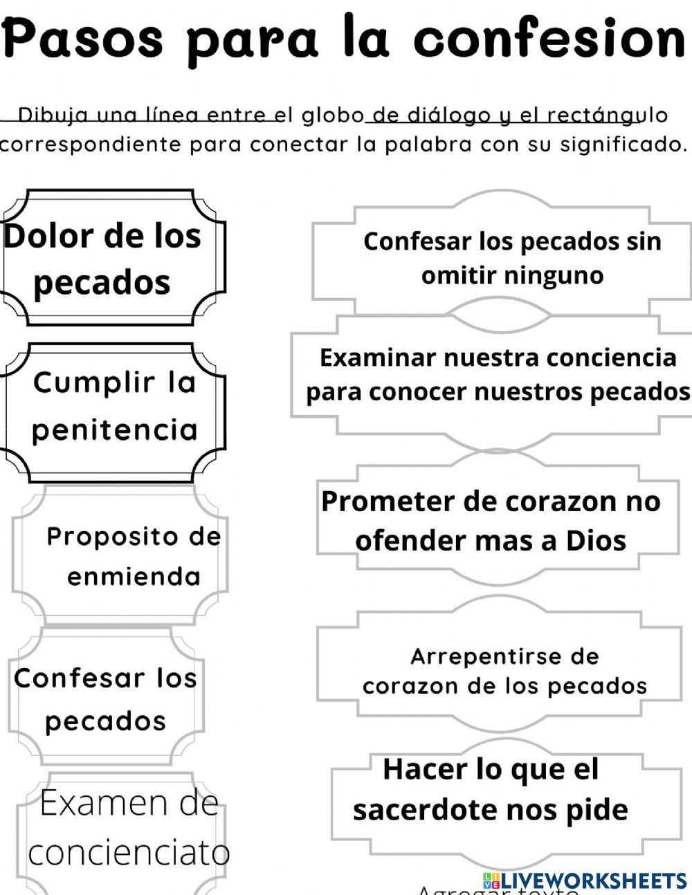 Pasos para confesion