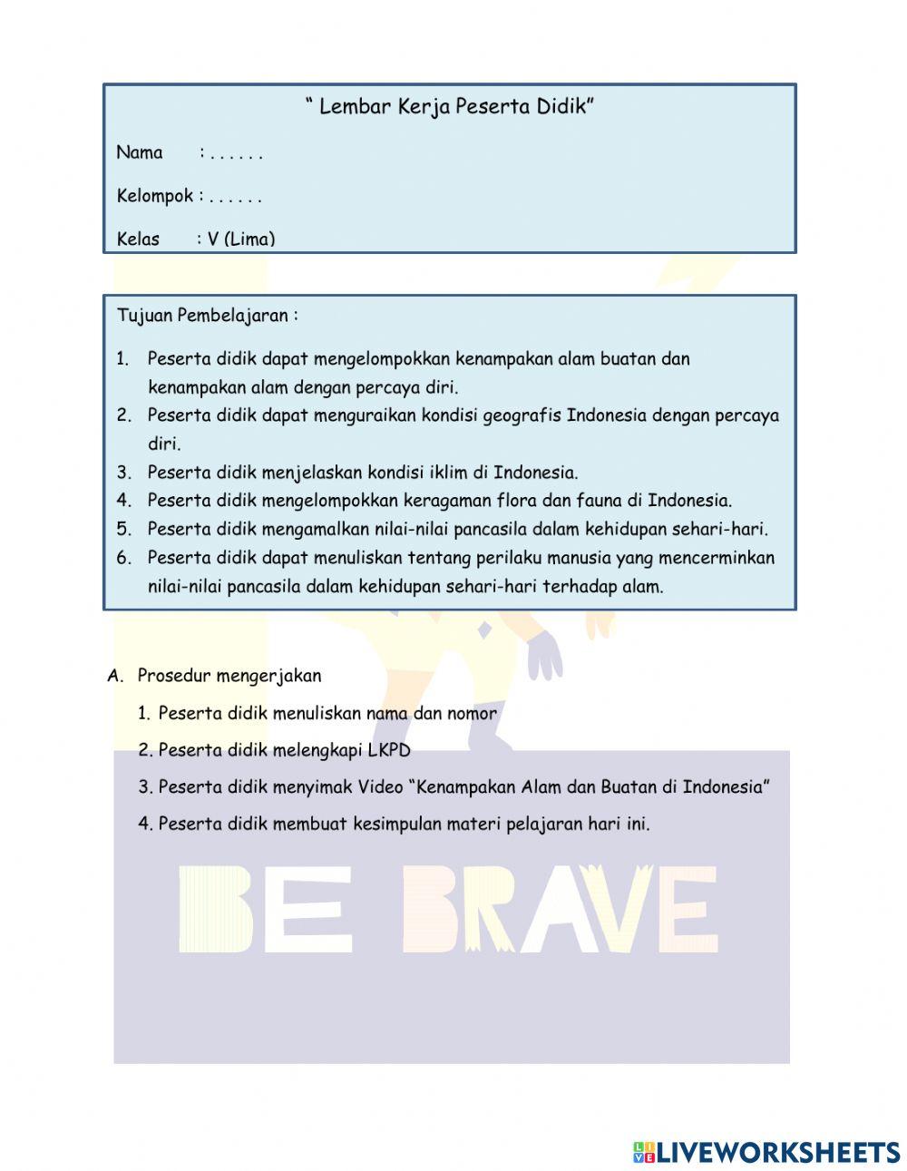 LKPD Kelas 5 Tema 1 Subtema 2 Pembelajaran 4