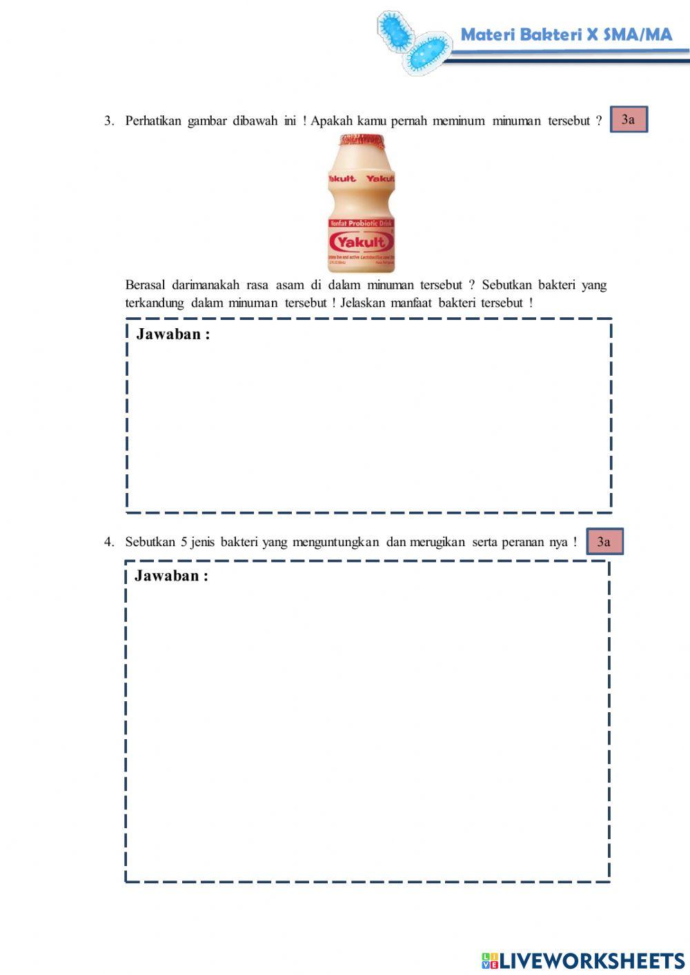 Tes Formatif Modul Materi Bakteri Pertemuan 2