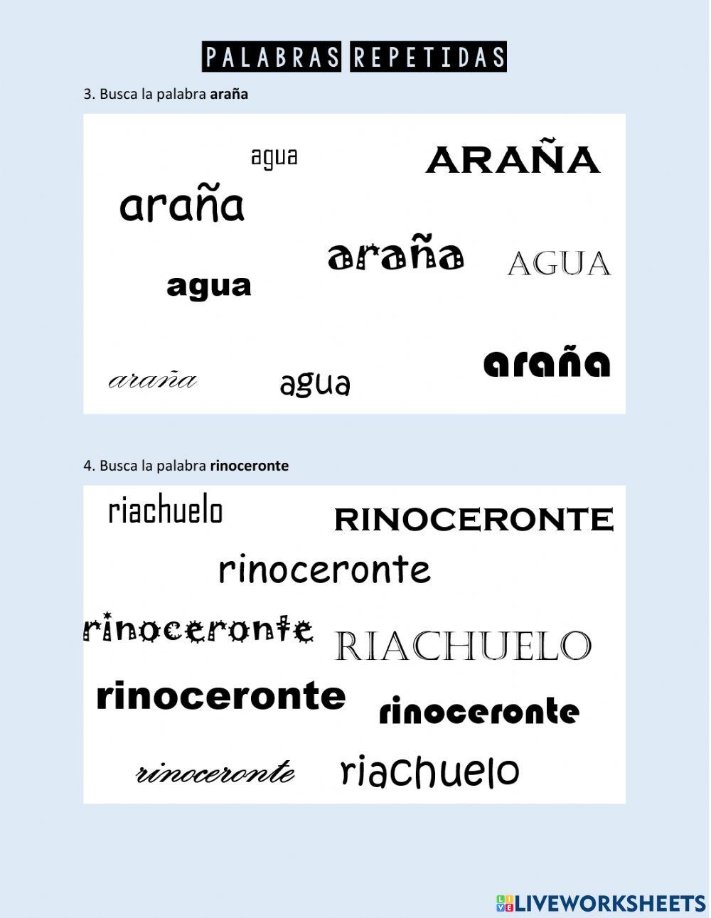 Palabra repetida Palabra repetida