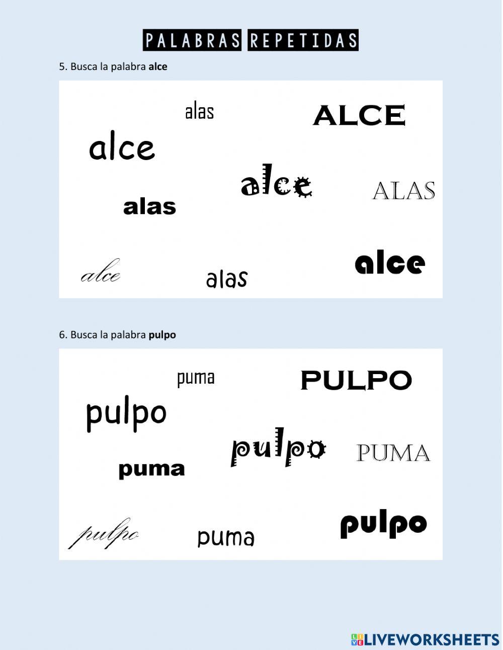 Palabra repetida Palabra repetida