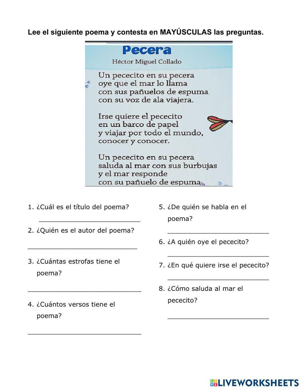 Comprensión lectora español