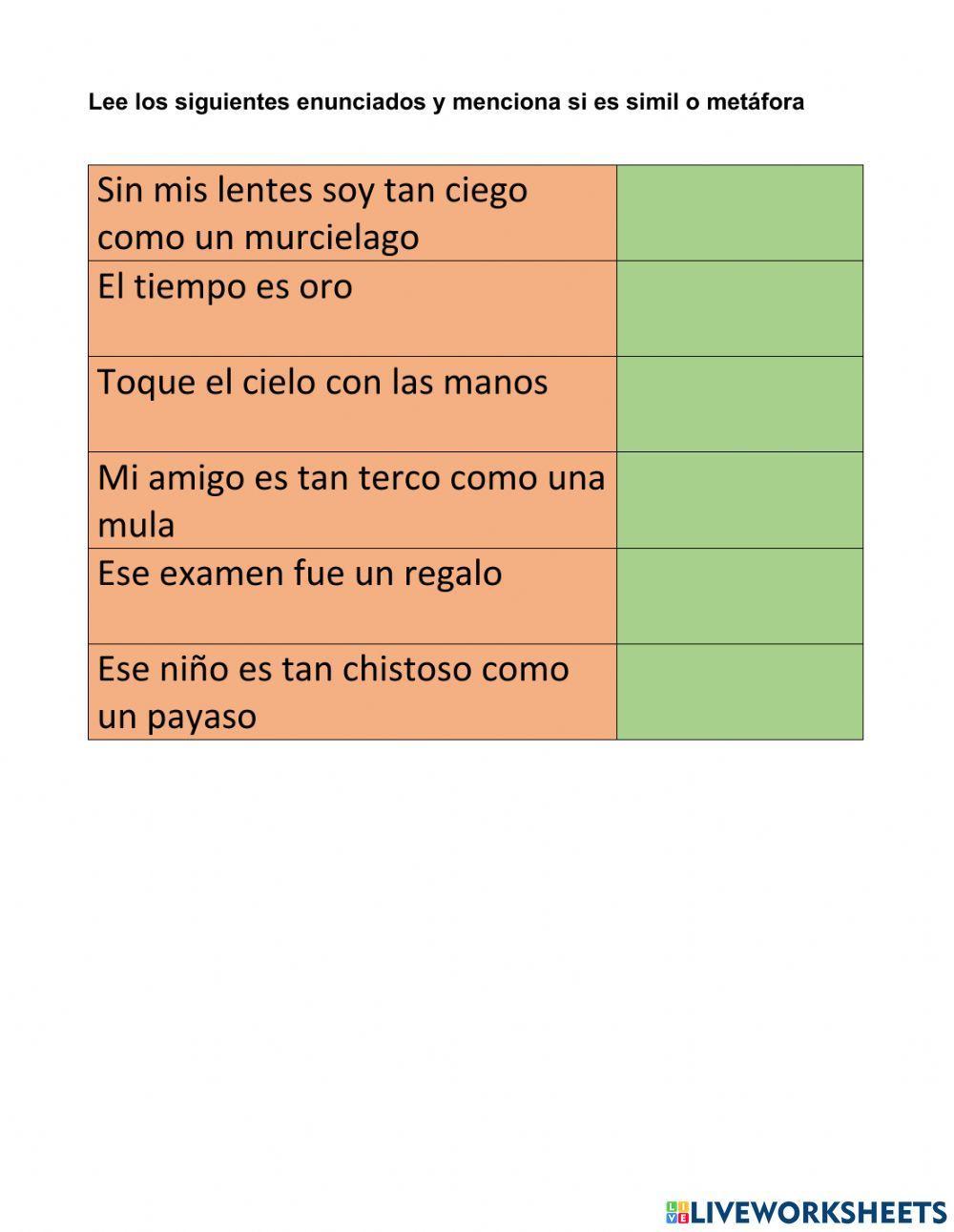 Comprensión lectora español