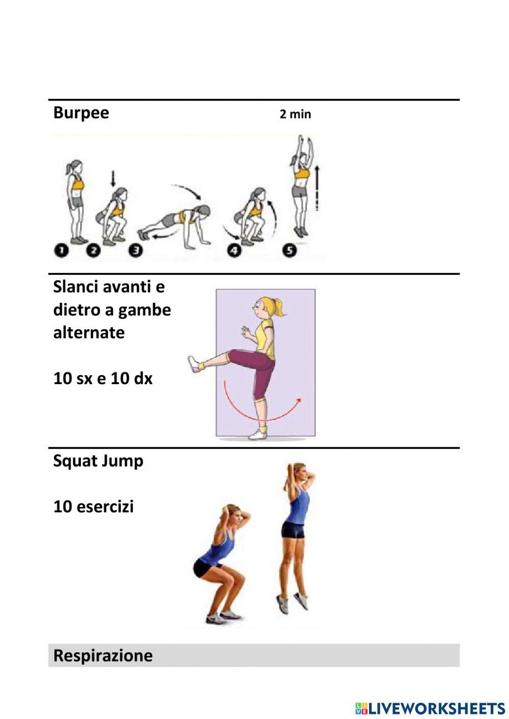 Esercizio Muscoli