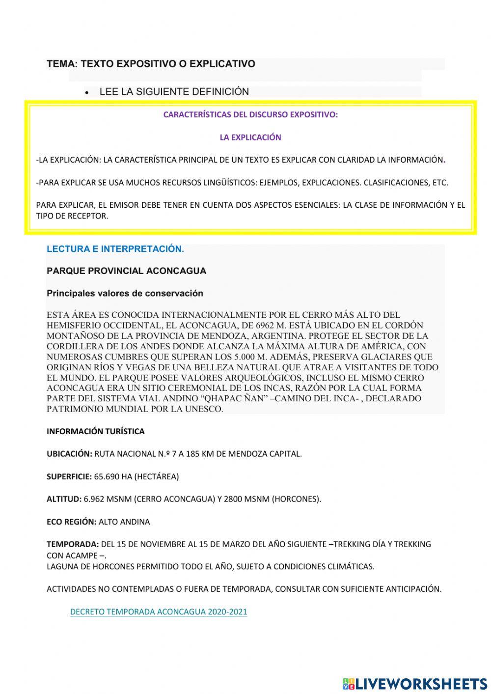 DEFINICION de texto expositivo