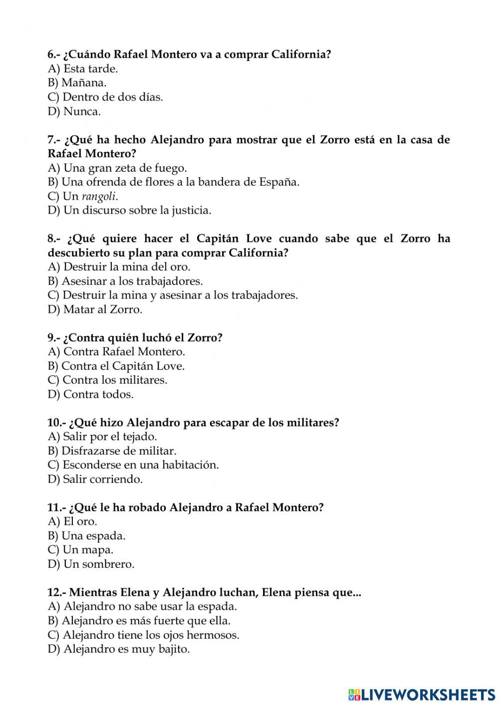 La máscara del Zorro Ficha 10 (8)