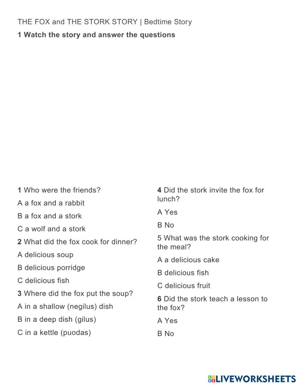 The fox and the stork