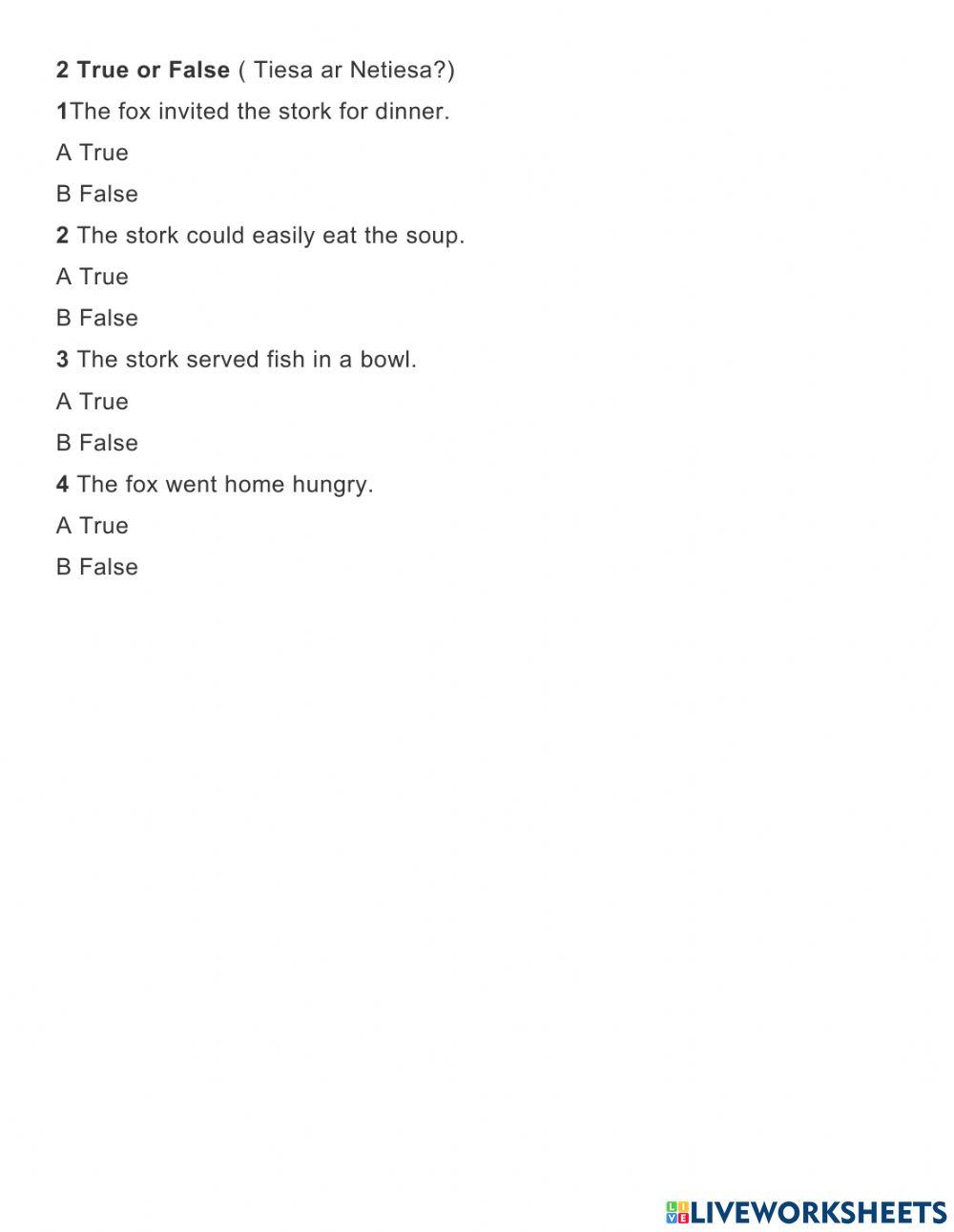 The fox and the stork