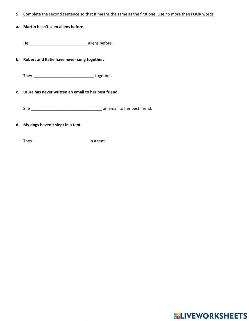 Present Perfect Simple