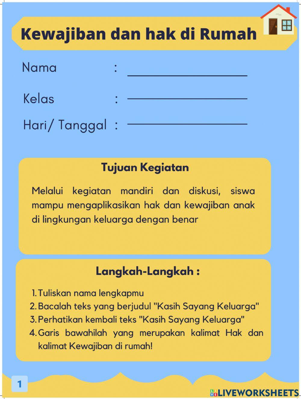 Hak dan Kewajiban di Rumah