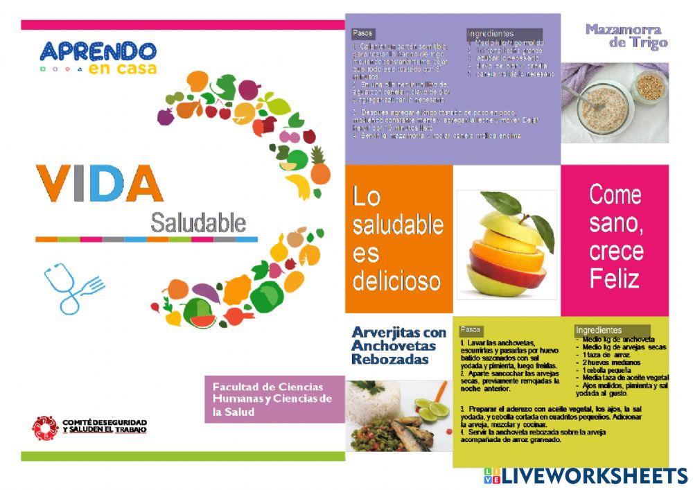 Leemos un díptico sobre la vida saludable